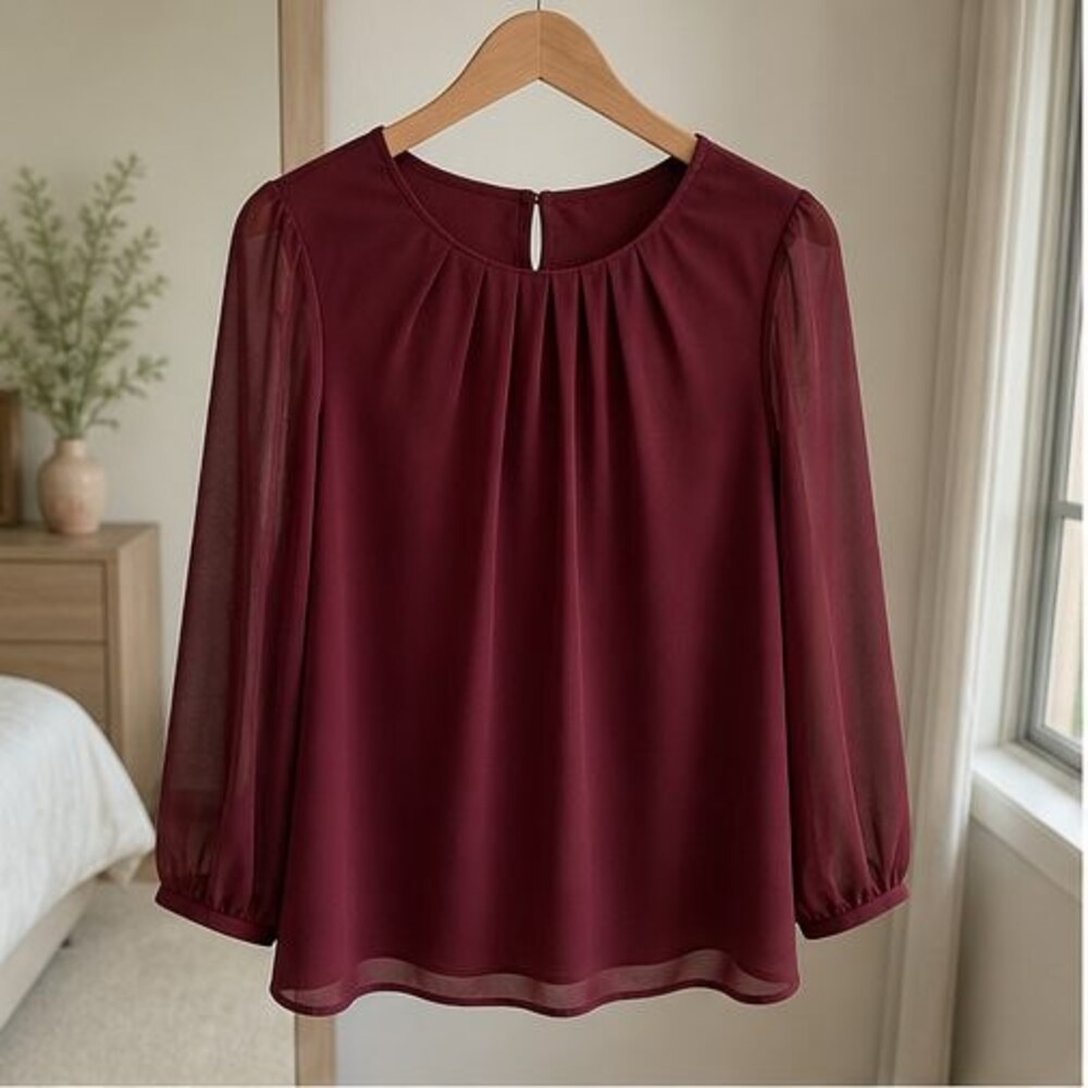 Ivory Wrap Blouse